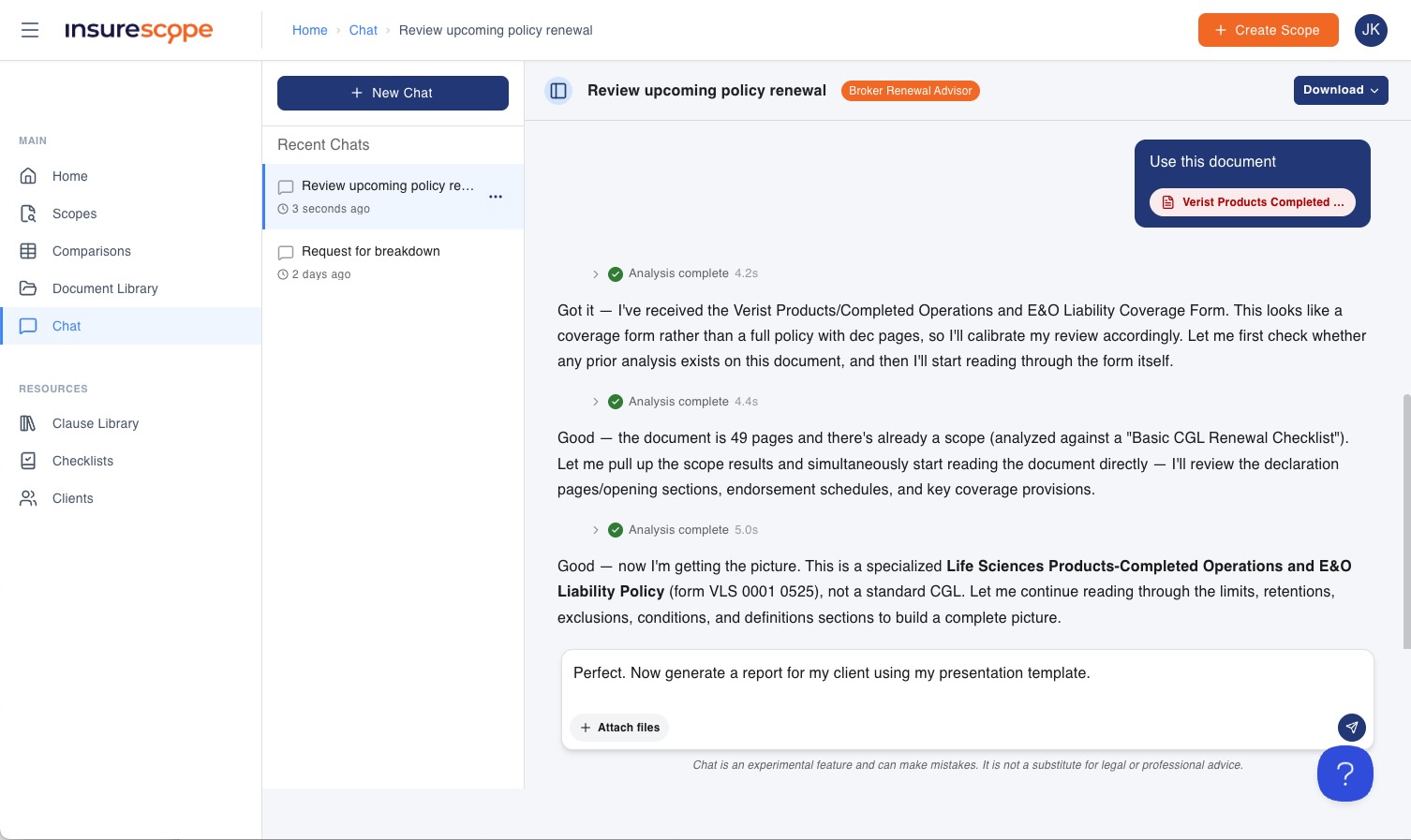 InsureScope Agentic Workflows